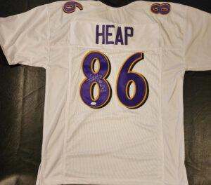 Todd Heap Autographed Custom Baltimore White Jersey inscribed Ring of Honor 3