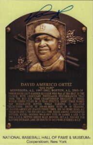 David Ortiz Autographed HOF Post Card Beckett COA