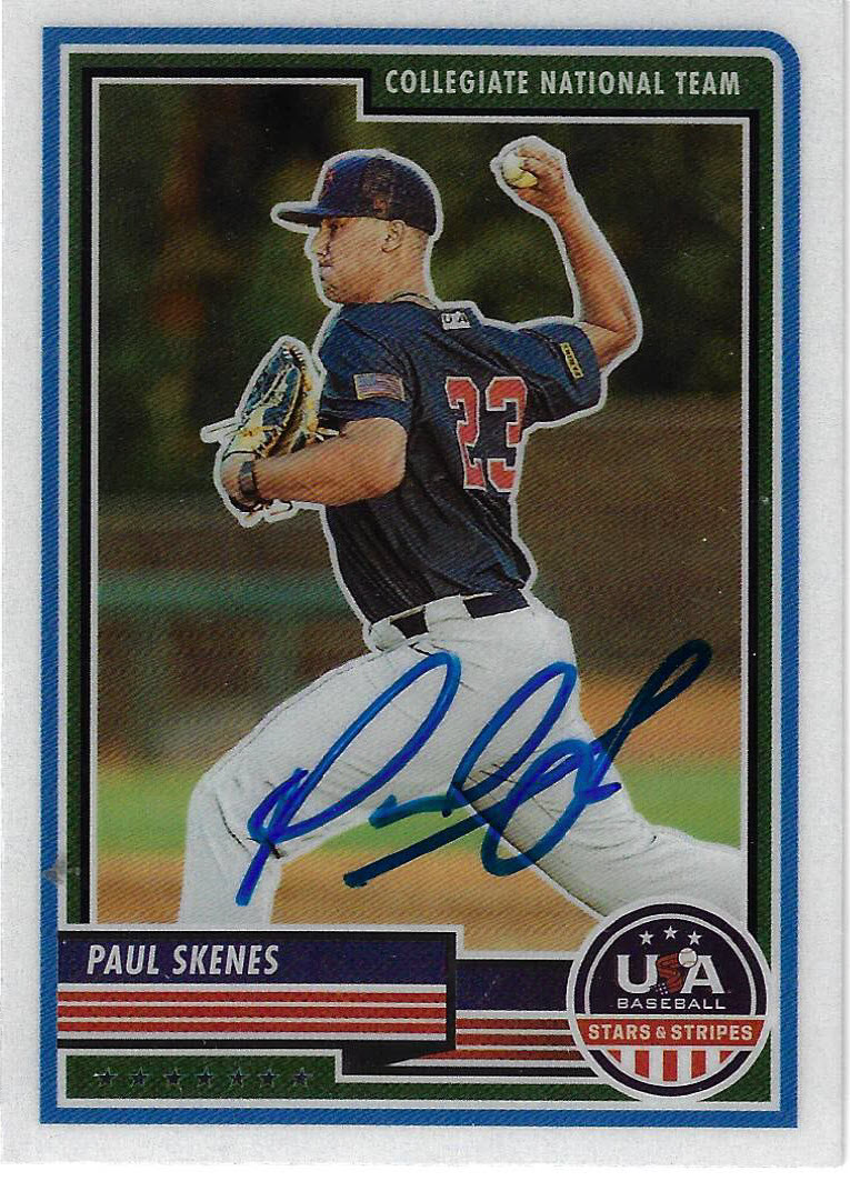 Paul Skenes Autographed 2023 Panini USA Baseball 87 Cards