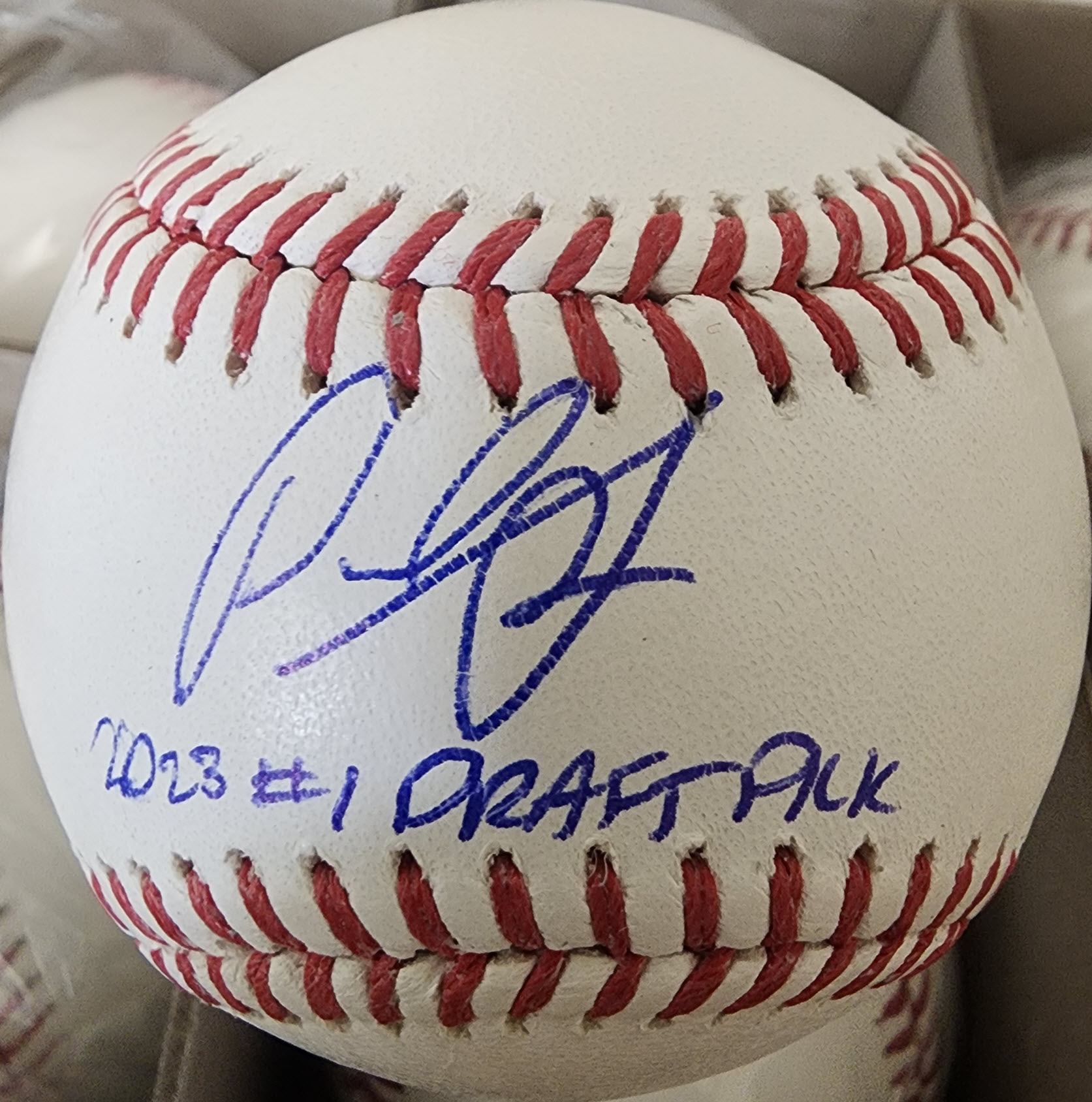 Paul Skenes Autographed Baseball Inscribed 2023 #1 Draft Pick v1