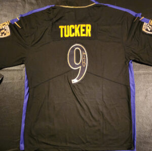 Justin Tucker Autographed Black Jersey v1