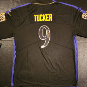 Justin Tucker Autographed Black Jersey v1
