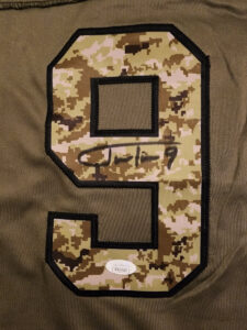 Justin Tucker Autographed Olive Drab Camo Jersey v2