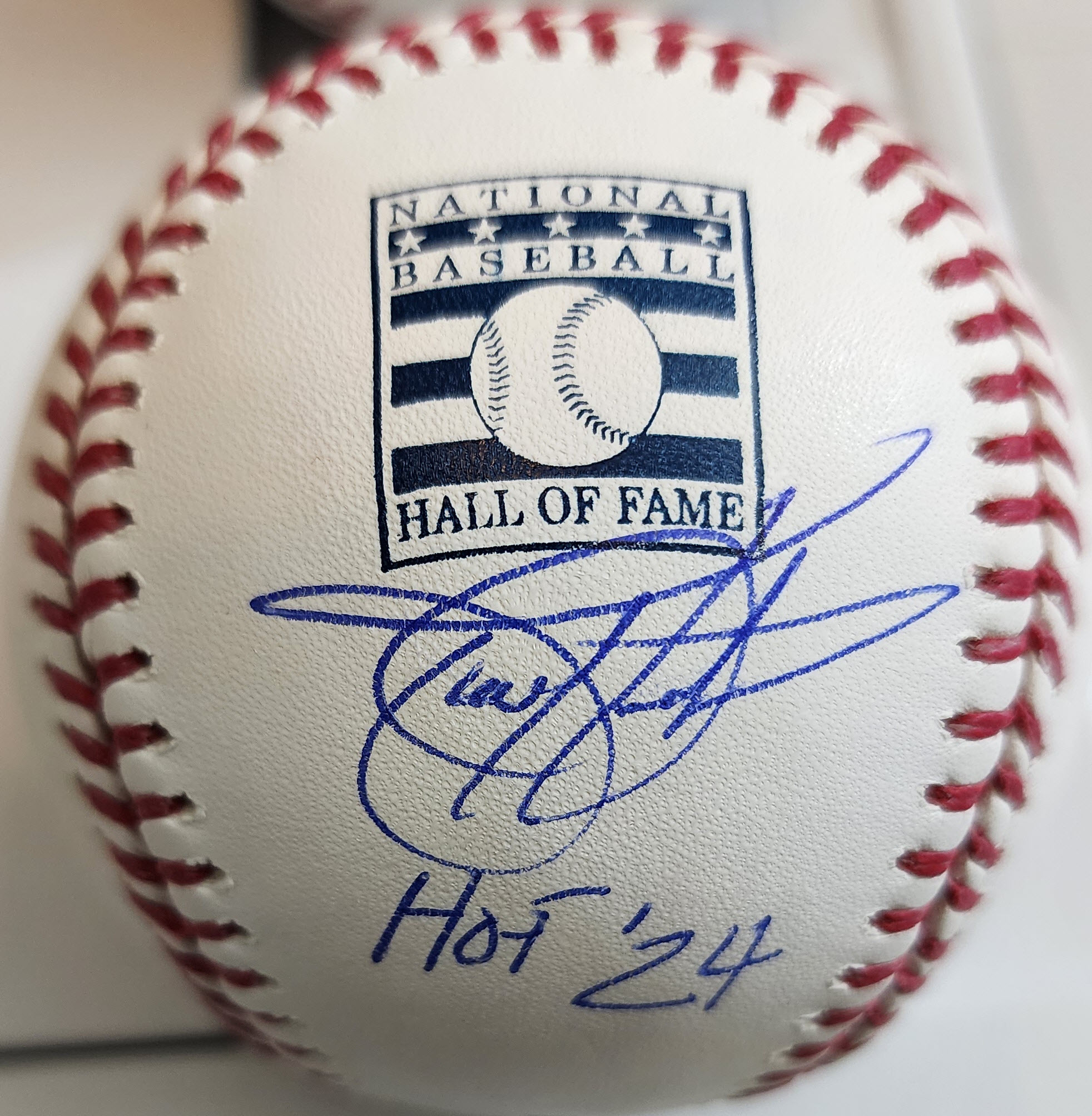 Todd Helton Autographed HOF Baseball Side w HOF24 Inscription