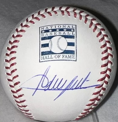 Adrian Beltre Autographed HOF Baseball Logo