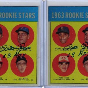 Pete Rose Autographed 1963 Topps Rookie Stars #537 Reprint Card JSA COA