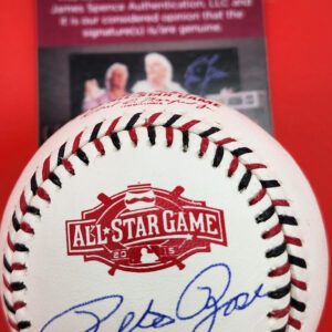 Pete Rose Autographed 2015 All Star Baseball LOGO JSA COA v1