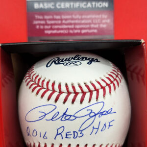 Pete Rose Autographed HOF Baseball Inscribed 2016 Reds HOF SWEET JSA COA v1