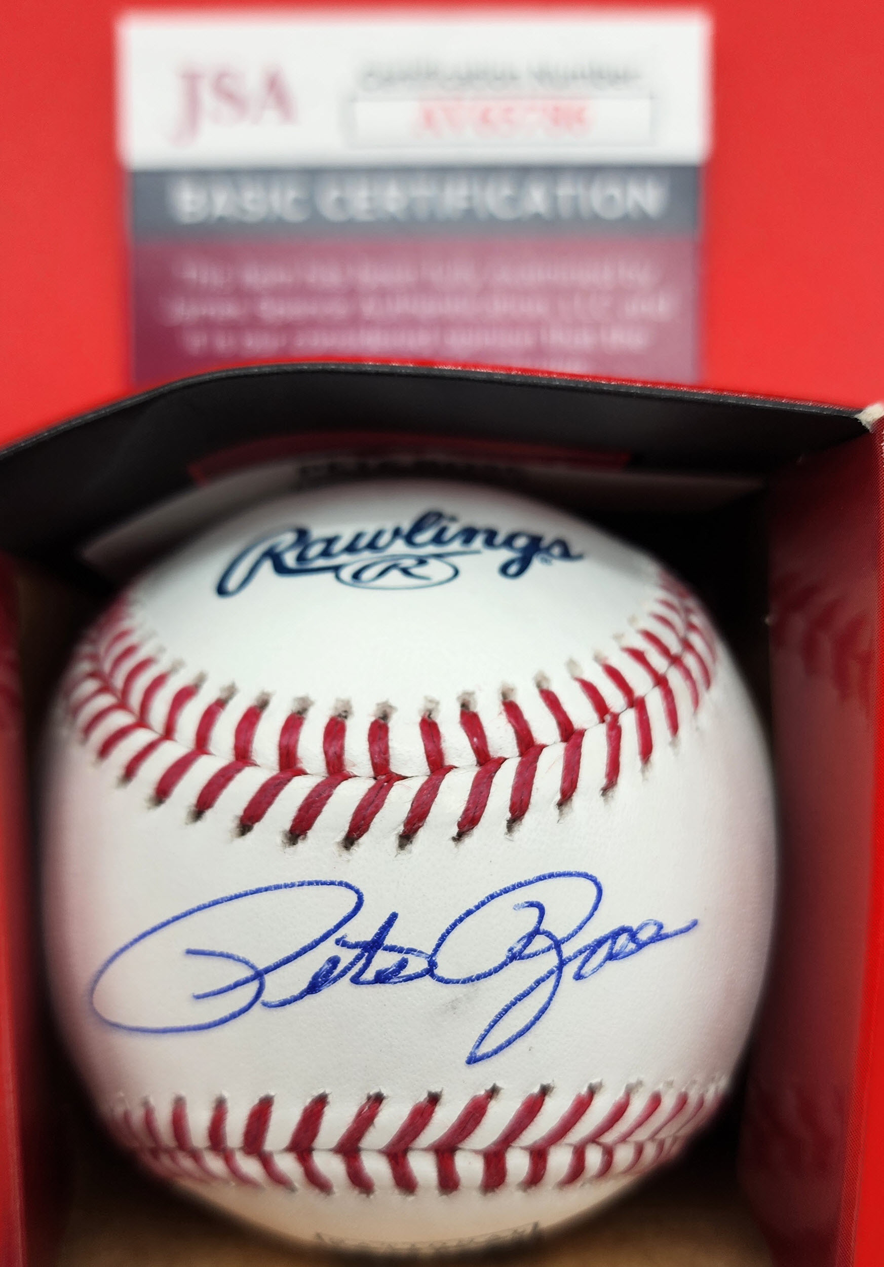 Pete Rose Autographed HOF Baseball SWEET JSA COA v1