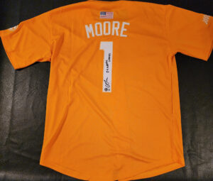 Christian Moore Autographed Replica Orange TN Volunteers Jersey Beckett Witnessed COA v2