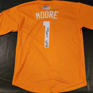 Christian Moore Autographed Replica Orange TN Volunteers Jersey Beckett Witnessed COA v2