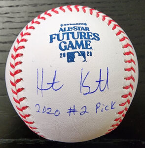 Heston Kjerstad Autographed Futures Ball Inscribed 2020 #1 Pick v1