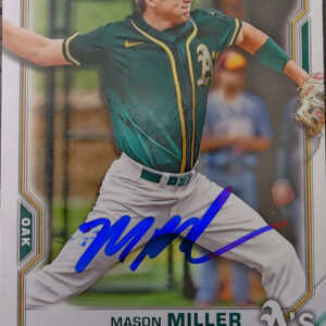 Mason Miller Autographed 2021 Bowman Paper BD-85 Rookie Card