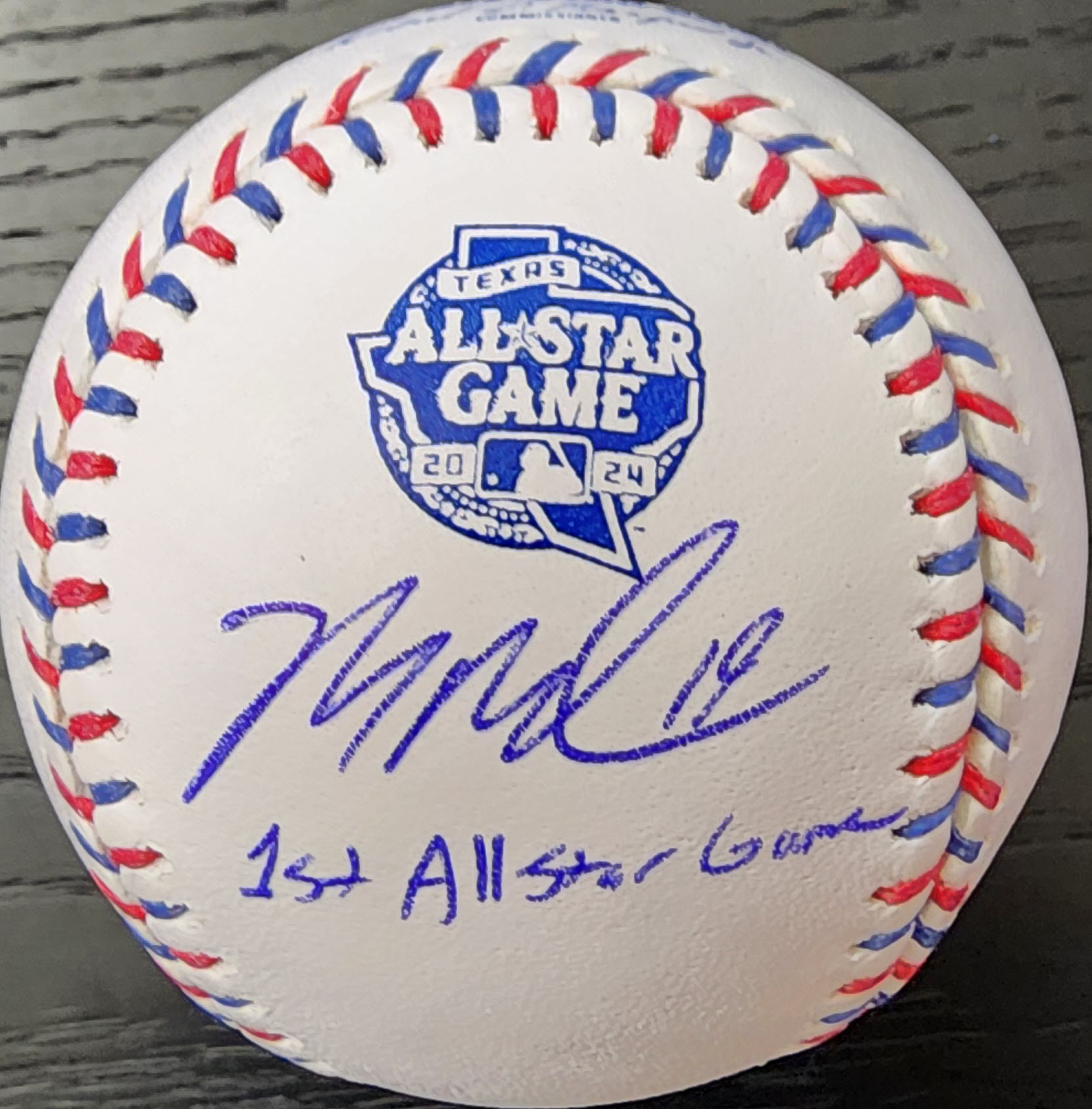 Mason Miller Autographed 2024 All Star Baseball Inscribed 1st All Star Game Beckett Witnessed COA v1