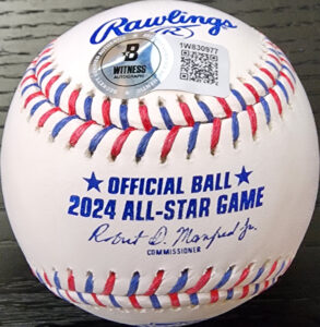 Mason Miller Autographed 2024 All Star Baseball Inscribed 1st All Star Game Beckett Witnessed COA v2