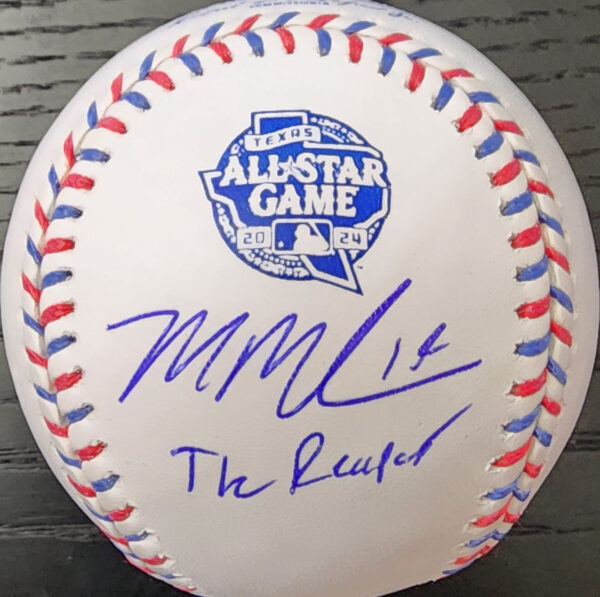 Mason Miller Autographed 2024 All Star Baseball Inscribed The Reaper Beckett Witnessed COA v1