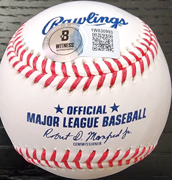 Mason Miller Autographed OMLB Baseball Inscribed The Reaper Beckett Witnessed COA v2