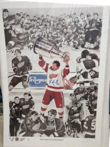 Vladimir Konstantinov Autographed Heart of a Champion Lithograph Print JSA COA v1