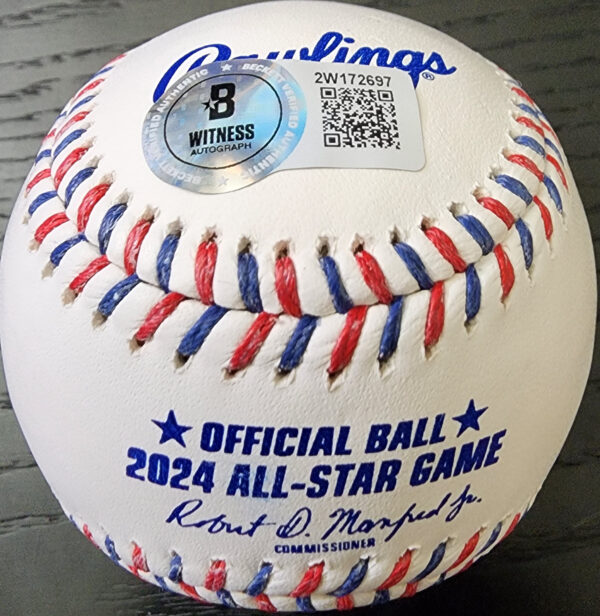 Gunnar Henderson Autographed 2024 All Star Baseball Inscribed 1st ASG Beckett Witnessed COA v2