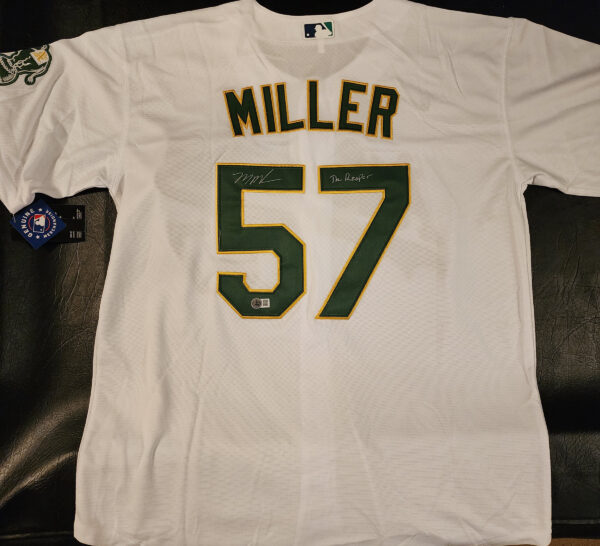 Mason Miller Autographed Oakland As Jersey Inscribed The Reaper v4