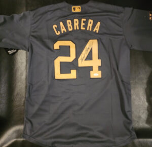 Miguel Cabrera Autographed Charcoal 2022 All Star Game Jersey JSA COA v2