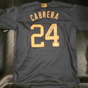 Miguel Cabrera Autographed Charcoal 2022 All Star Game Jersey JSA COA v2