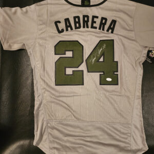 Miguel Cabrera Autographed Gray 2017 Memorial Day Detroit Tigers Jersey JSA COA v2