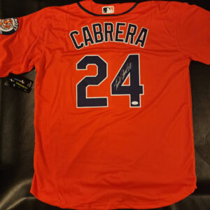 Miguel Cabrera Autographed Orange Detroit Tigers Jersey JSA COA v2