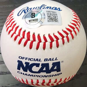 Dylan Dreiling Autographed 2024 College WS Baseball Inscribed 24 Champs MVP Beckett COA v2