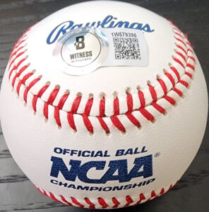 Dylan Dreiling Autographed 2024 College WS Baseball Inscribed Go Vols Beckett COA v2