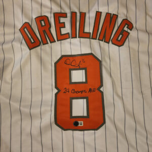 Dylan Dreiling Autographed Custom Pin Stripe Tennessee Jersey Inscribed 24 Champs MVP Beckett Witnessed COA v2