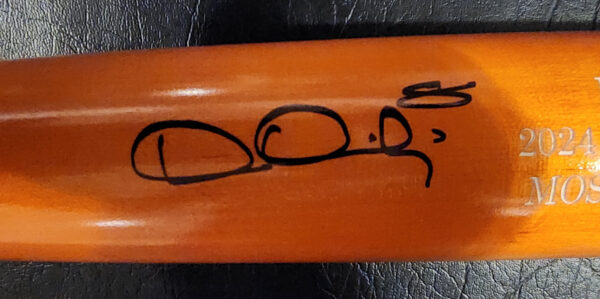 Dylan Dreiling Autographed Orange Old Hickory Commemorative Game Model Bat Beckett Witnessed COA v1