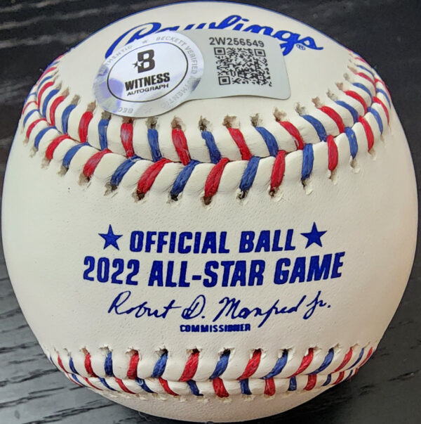 Miguel Cabrera Autographed 2022 All Star Baseball Inscribed 12X All Star with a Beckett Witnessed Certificate of Authenticity v2