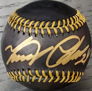 Miguel Cabrera Autographed Black Baseball Beckett COA v1