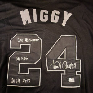 Miguel Cabrera Autographed Black Detroit Tigers MIGGY Inscribed Jersey Beckett COA v2