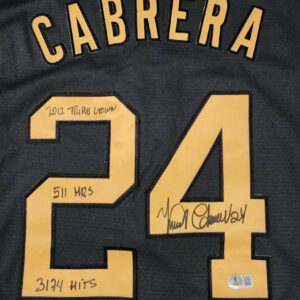 Miguel Cabrera Autographed Charcoal 2022 All Star Game Inscribed Jersey Beckett COA v2