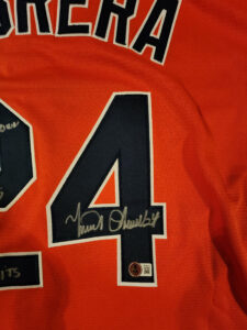 Miguel Cabrera Autographed Orange Detroit Tigers Inscribed Jersey Beckett COA v1