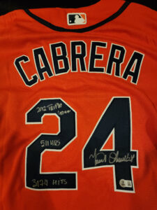 Miguel Cabrera Autographed Orange Detroit Tigers Inscribed Jersey Beckett COA v2