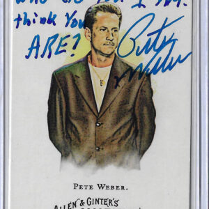 Pete Weber Autographed 2008 Allen and Ginter Inscribed Card Beckett COA v1