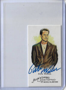 Pete Weber Autographed 2008 Allen and Ginter Mini Card Beckett COA v1