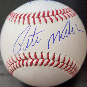 Pete Weber Autographed OMLB Inscribed Baseball Beckett COA v1