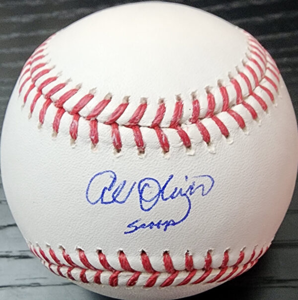 Al Oliver Autographed Baseball Inscribed Scoop Beckett v1