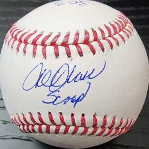 Al Oliver Autographed Inscribed Stat Ball Beckett v1