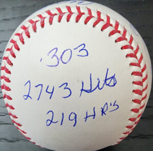 Al Oliver Autographed Inscribed Stat Ball Beckett v5