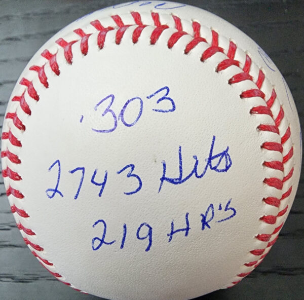 Al Oliver Autographed Inscribed Stat Ball Beckett v5