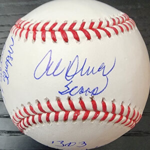 Al Oliver Autographed Inscribed Stat Ball Beckett v7