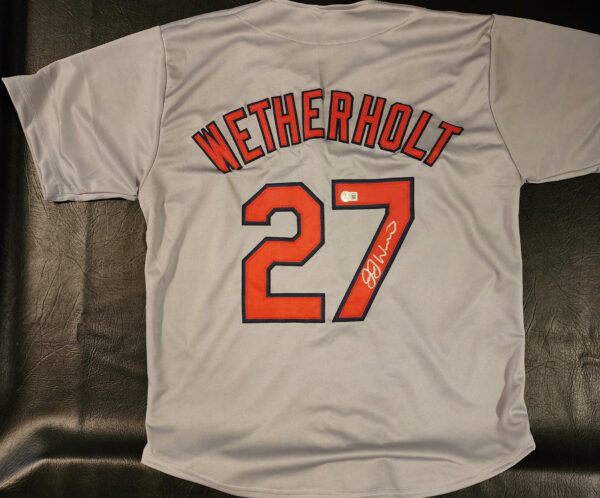 JJ Wetherholt Autographed Gray Custom The Lou Jersey v2