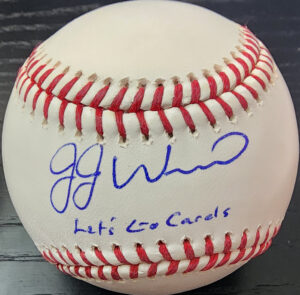 JJ Wetherholt Autographed OMLB Inscribed Lets Go Cards Baseball v1