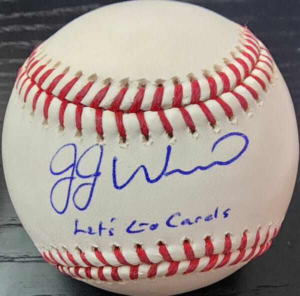 JJ Wetherholt Autographed OMLB Inscribed Lets Go Cards Baseball v1