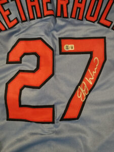 JJ Wetherholt Autographed Powder Blue Custom The Lou Jersey v1